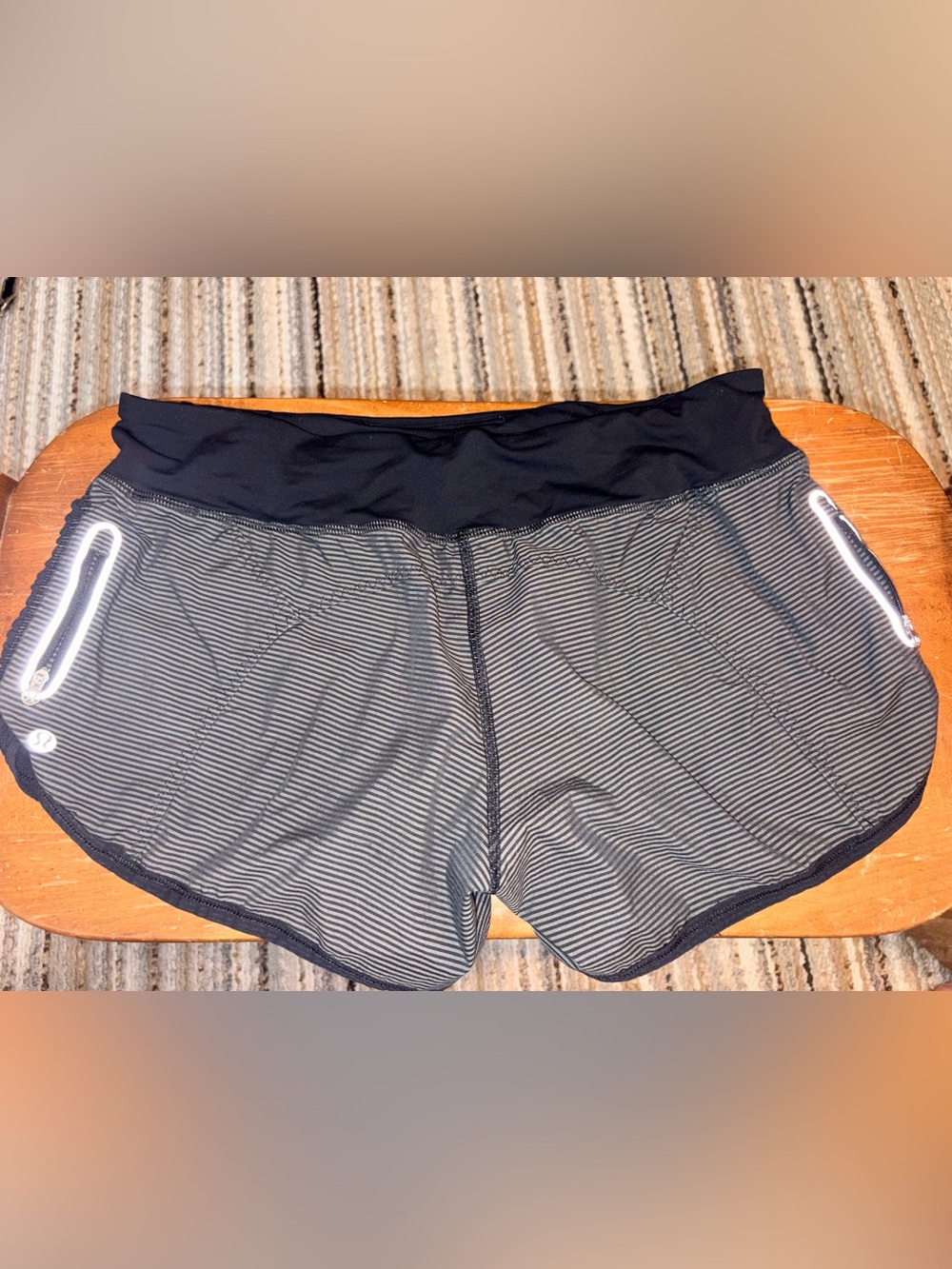 Lululemon Running Shorts with Dual Zip Pockets – Size 8